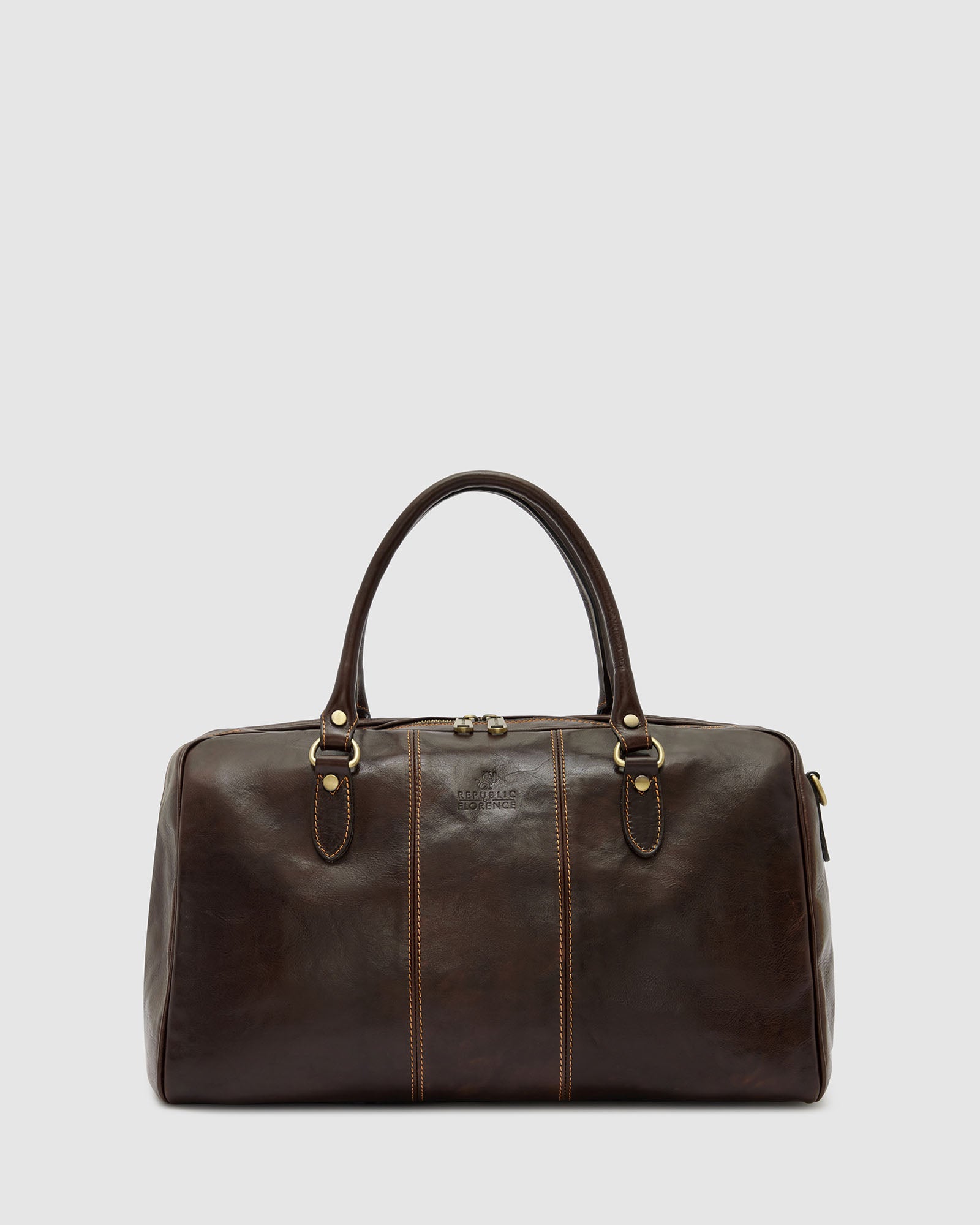 Albertis Piccolo Chocolate Leather Duffle Bag