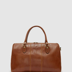 Albertis Piccolo Tan Leather Duffle Bag