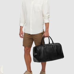Beltrami Black - Leather Weekender Cabin Bag