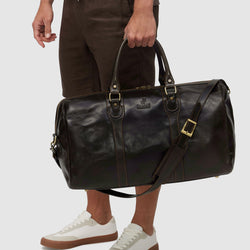 Beltrami Chocolate - Leather Weekender Bag
