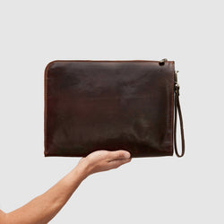 Charta Brown - Leather Document Holder 13" laptop