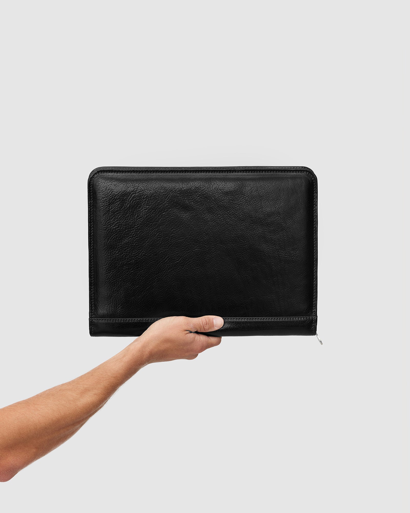 Folio Black - Leather work folio A4
