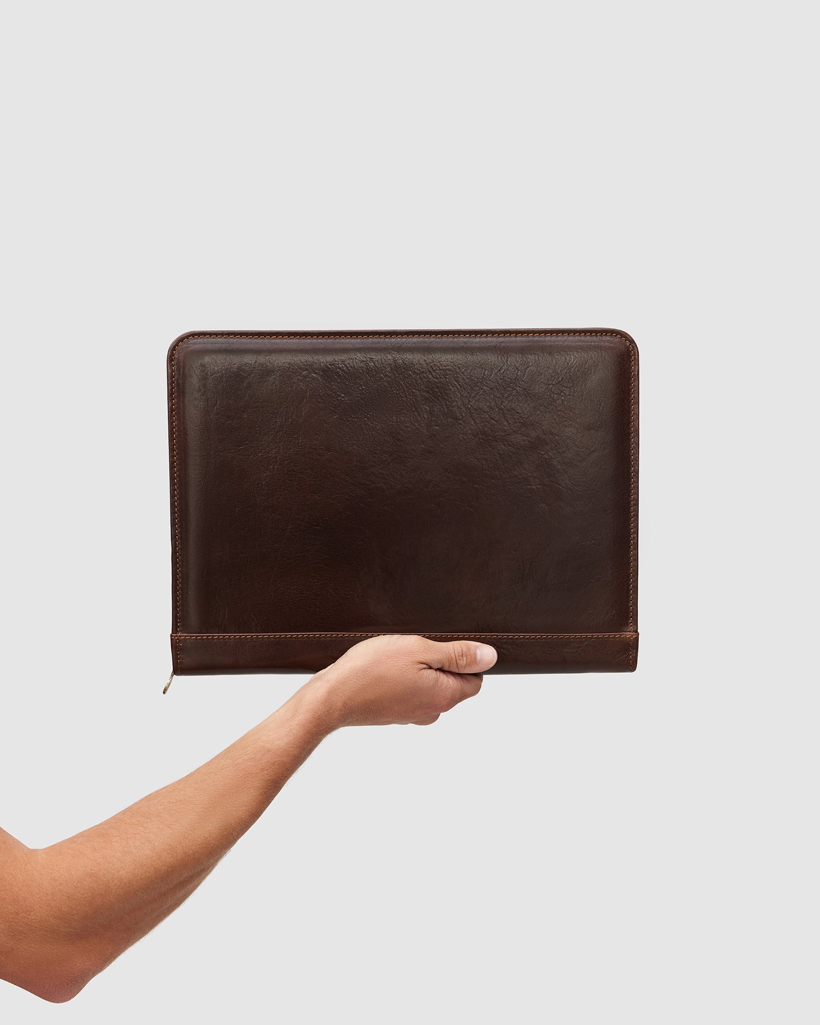 Brown Leather Organizer for Men Clutch Bag Full Grain -  Australia