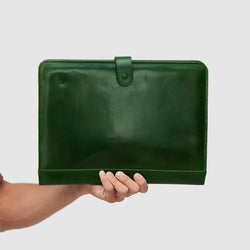 Imperial Green - Clip On A4 Leather Compendiium