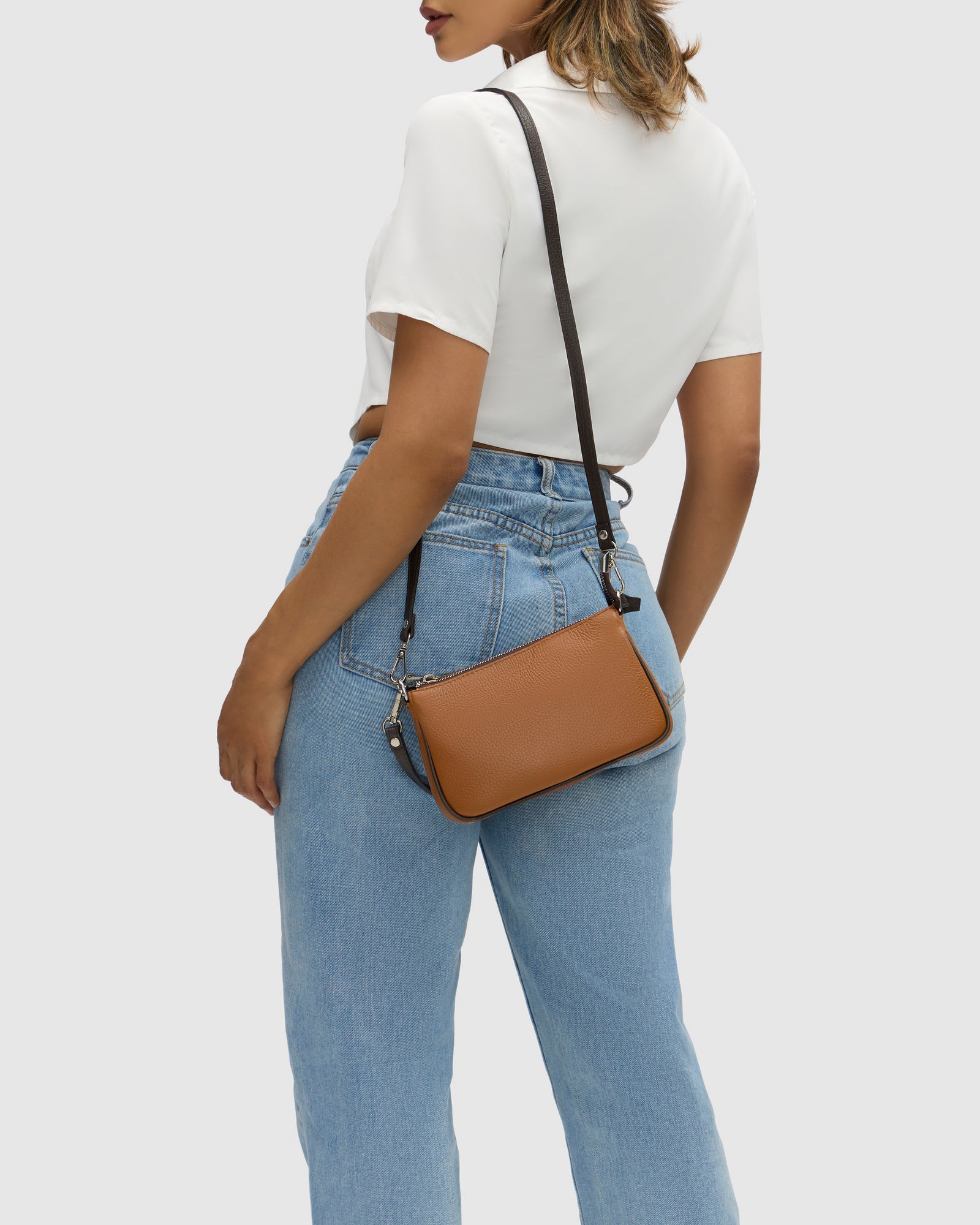 Laila Tan Leather Handbag