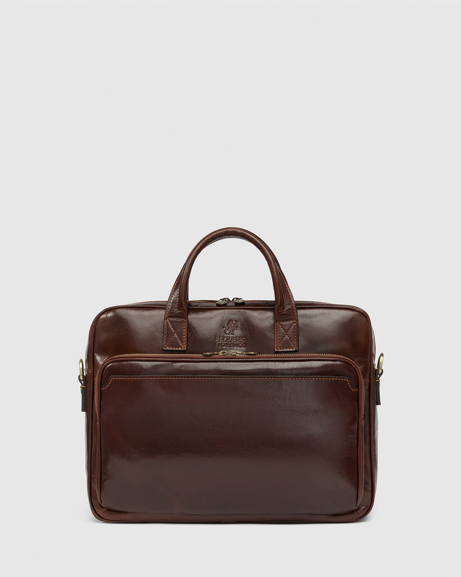 Pretoria Brown - Leather Laptop Briefcse