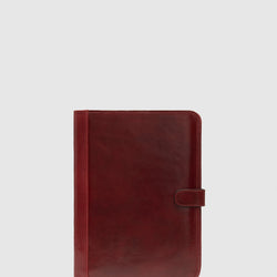 Imperial Red - Clip on A4 Leather Compendium