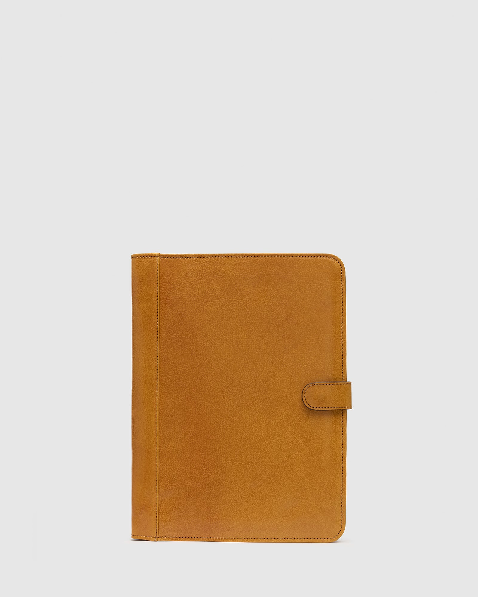 Imperial Yellow - Clip On A4 Leather Compendium