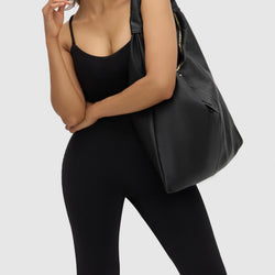 Elizabeth Black Hobo Leather Bag