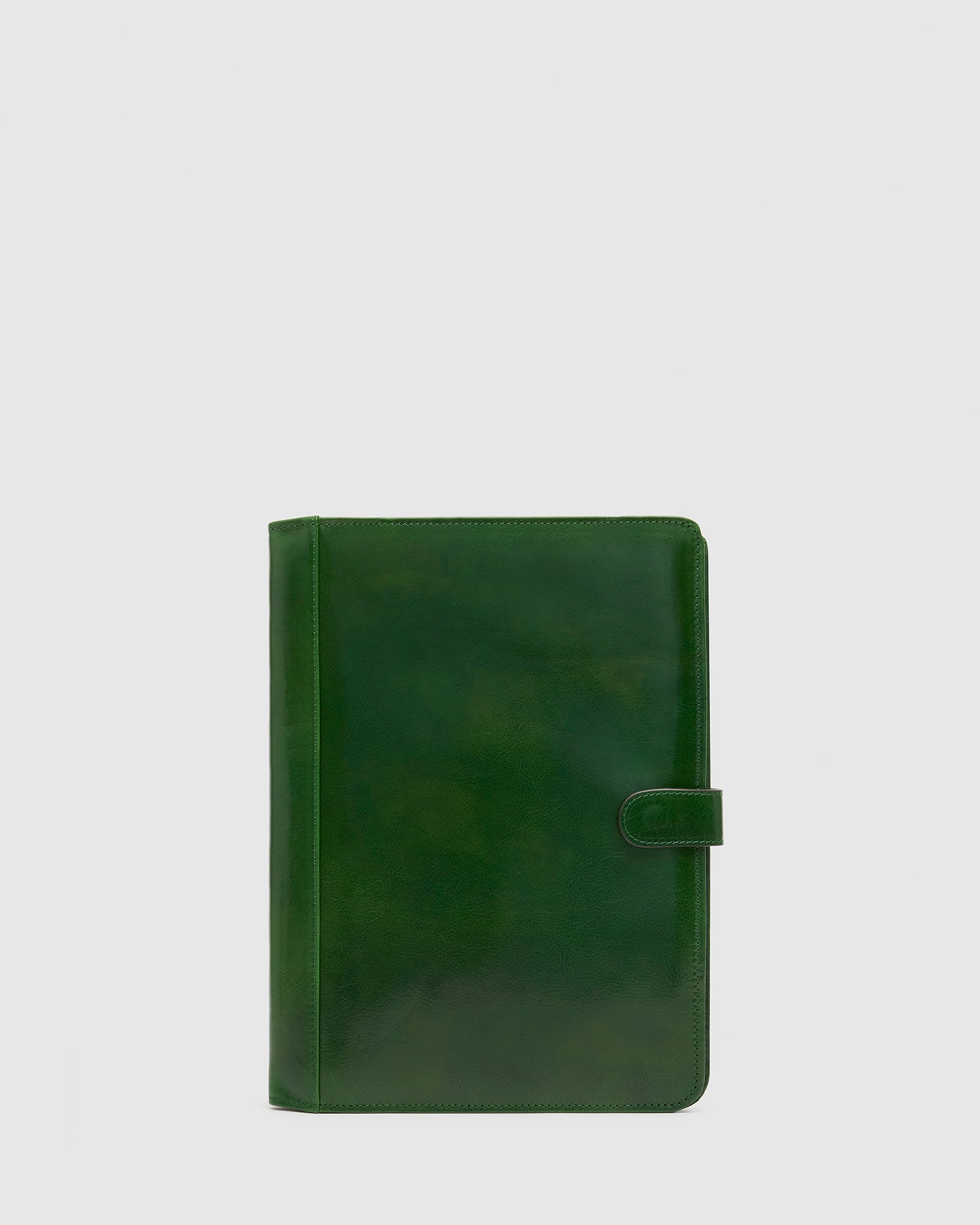 Imperial Green - Clip On A4 Leather Compendiium