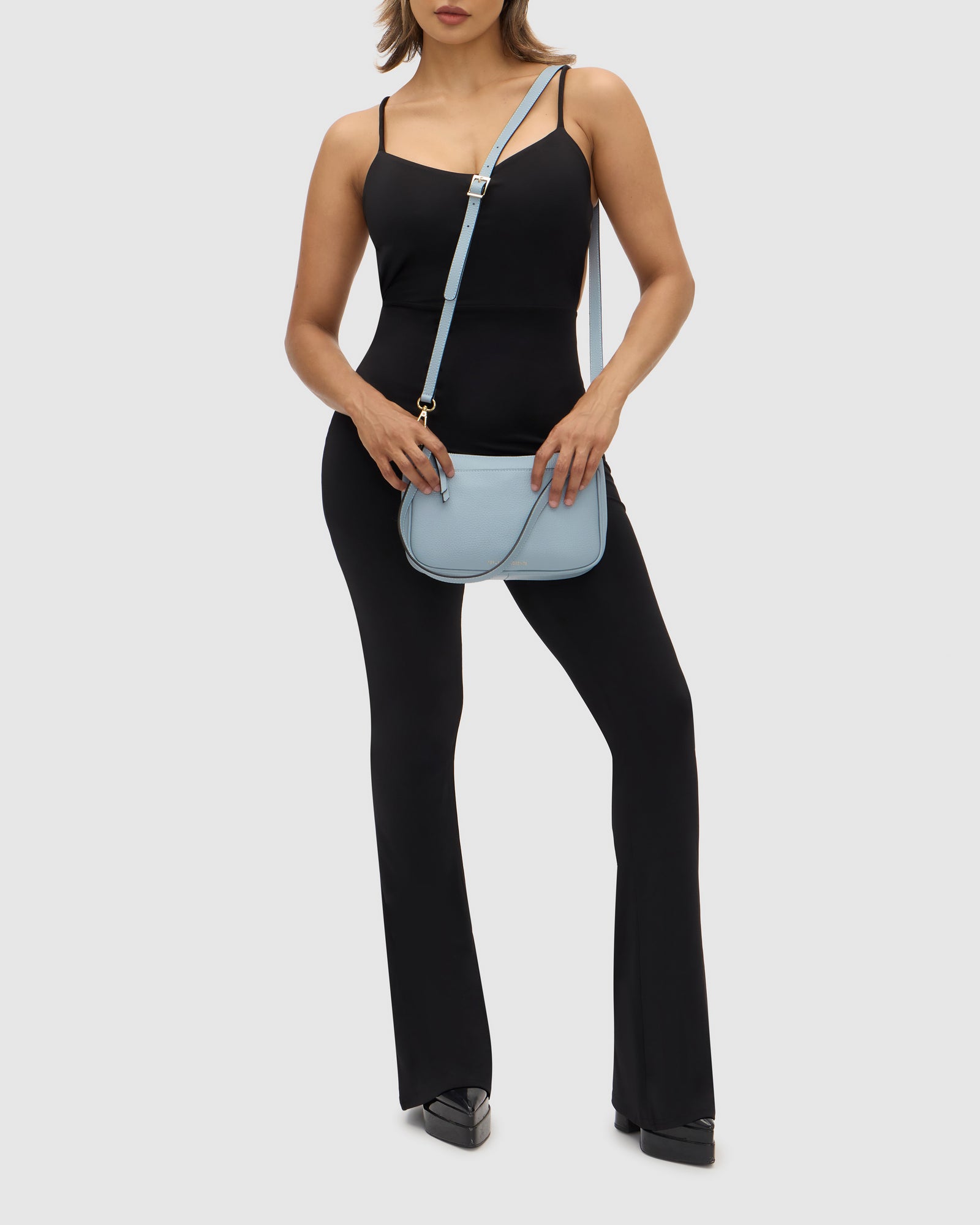 Candice Sky Blue Crossbody Bag