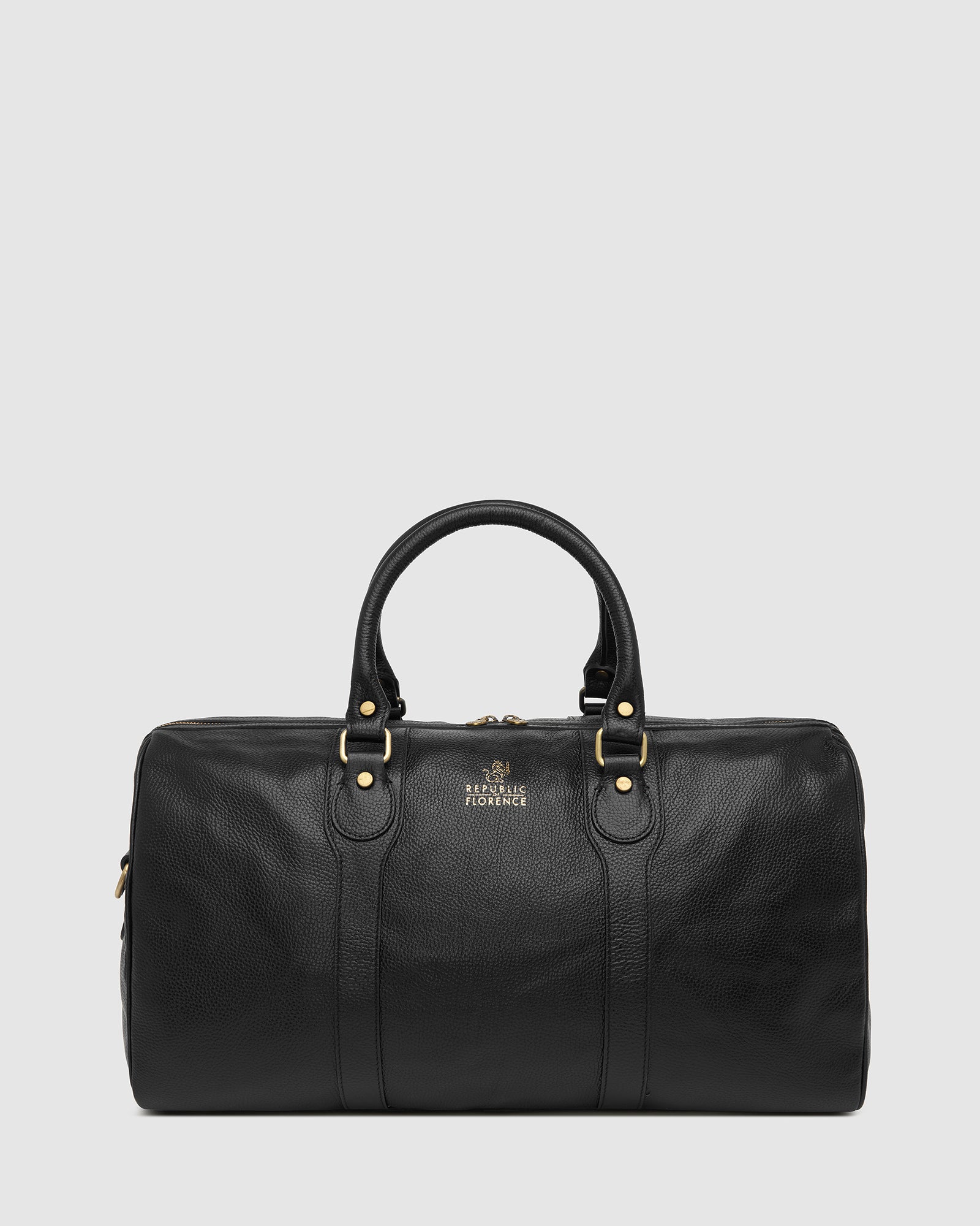 Beltrami Pebble Black - Leather Weekender Cabin Bag