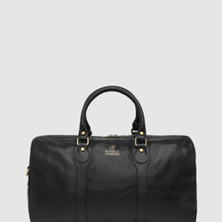 Beltrami Pebble Black - Leather Weekender Cabin Bag
