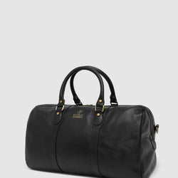 Beltrami Pebble Black - Leather Weekender Cabin Bag
