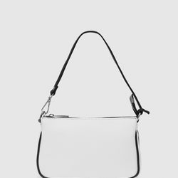 Laila White Leather Handbag
