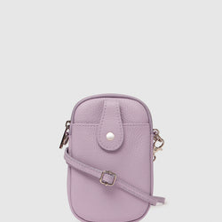 Ava Lavander Leather Crossbody Bag