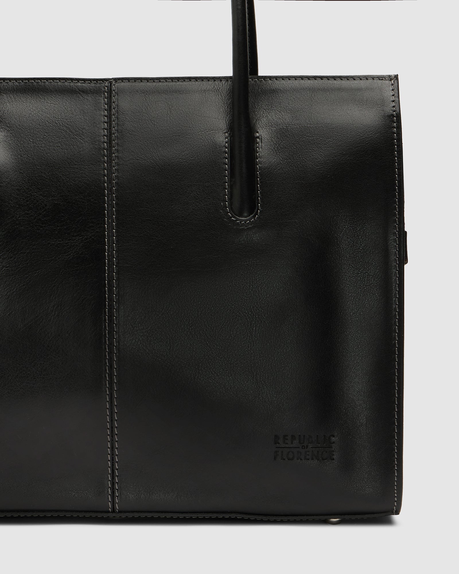 Florence Black - Leather Tote Work Bag