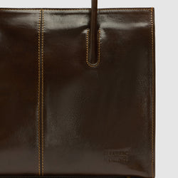 Florence Chocolate - Leather Tote Work Bag