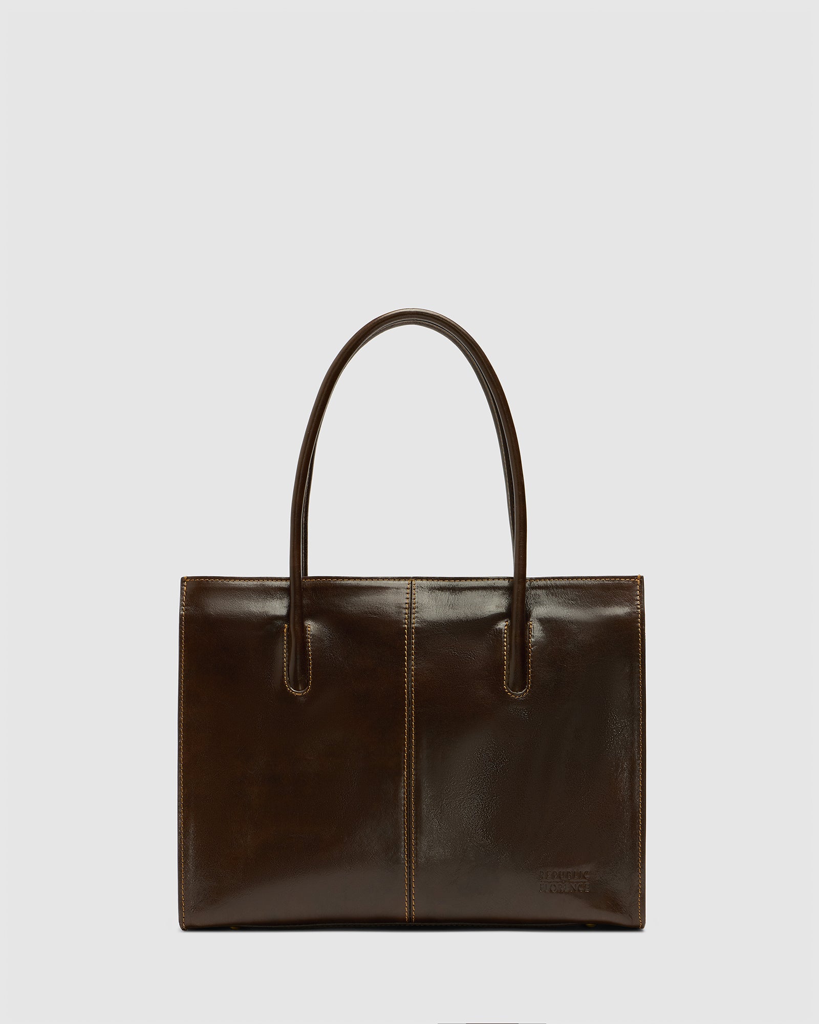 Florence Chocolate - Leather Tote Work Bag