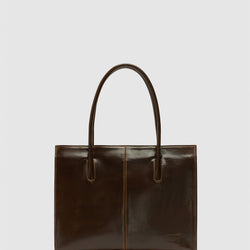 Florence Chocolate - Leather Tote Work Bag
