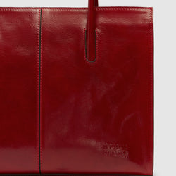 Florence Red - Leather Tote Work Bag