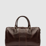 Albertis Brown Leather Weekender Bag