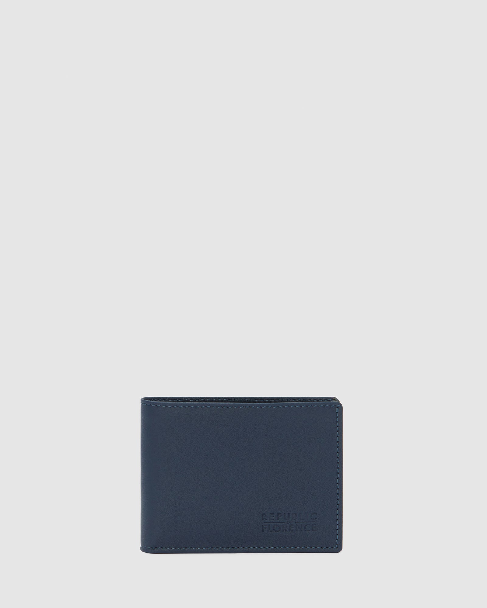 Vivaldi Blue- Small and Minimalist Bifold Leather Wallet