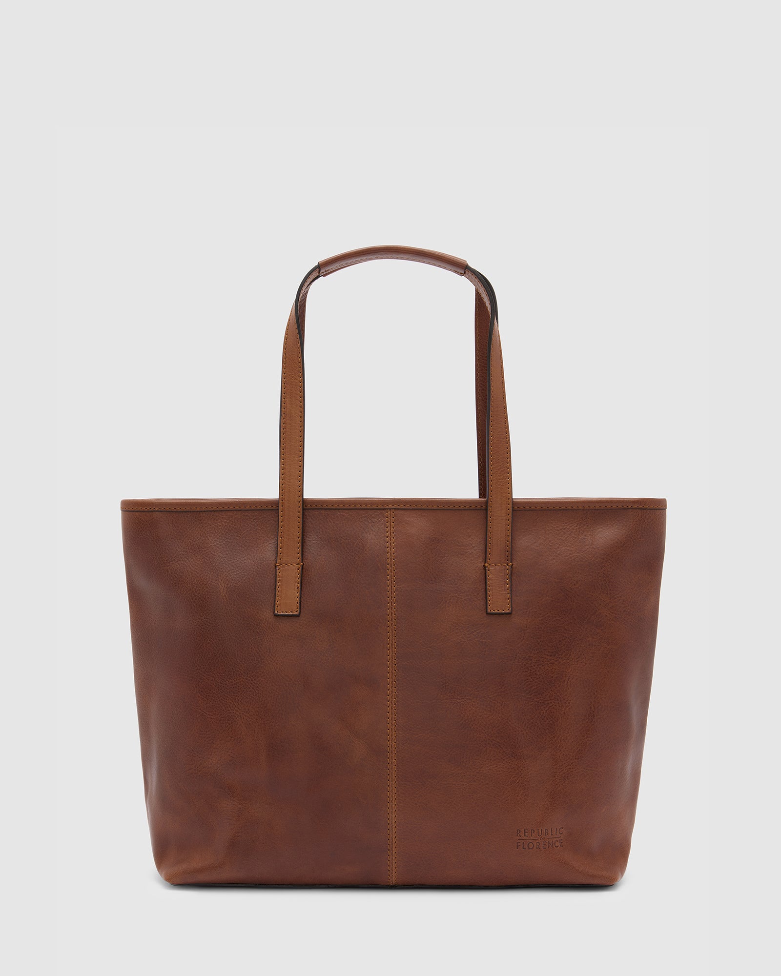 Beatrice Matt Brown - Leather Tote with laptop sleeve