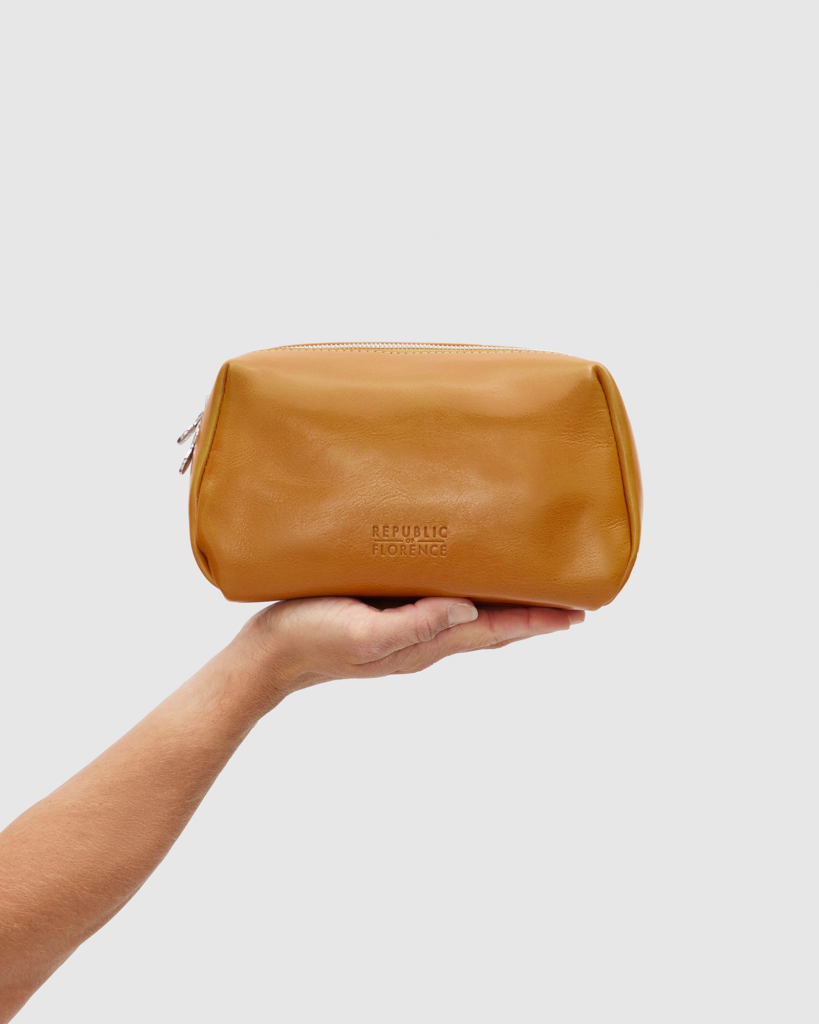 Otto Yellow Leather Dopp Kit