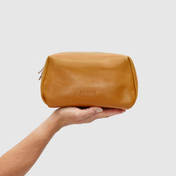 Otto Yellow Leather Dopp Kit