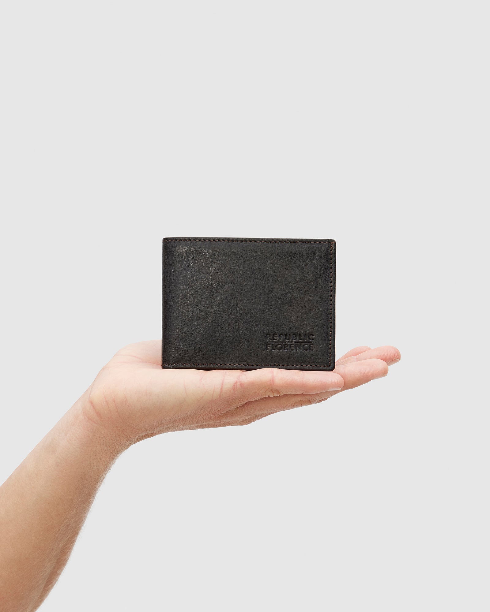 Rossini Chocolate - Small and Minimalist Bifold Leather Wallet