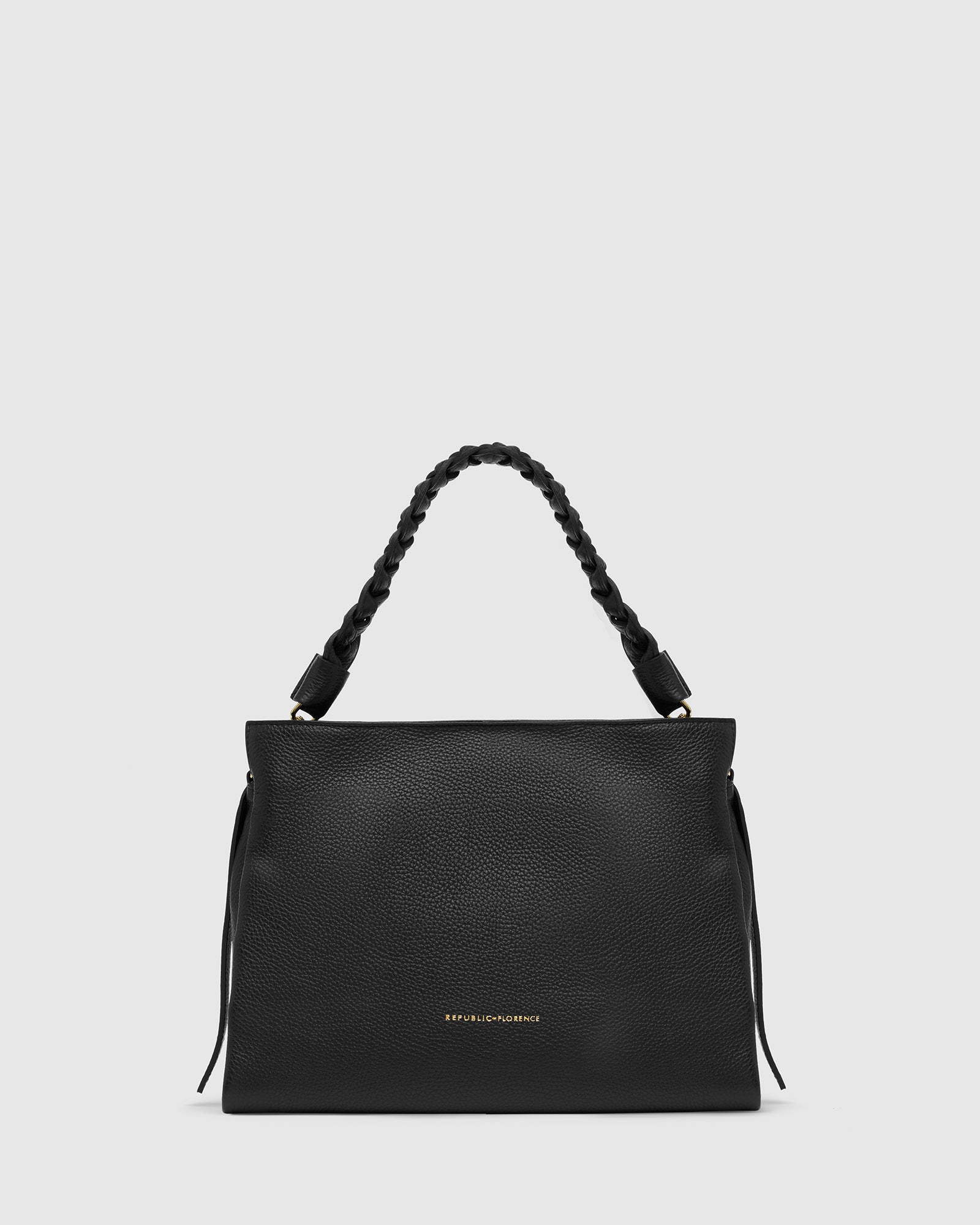 Victoria Black Leather Handbag