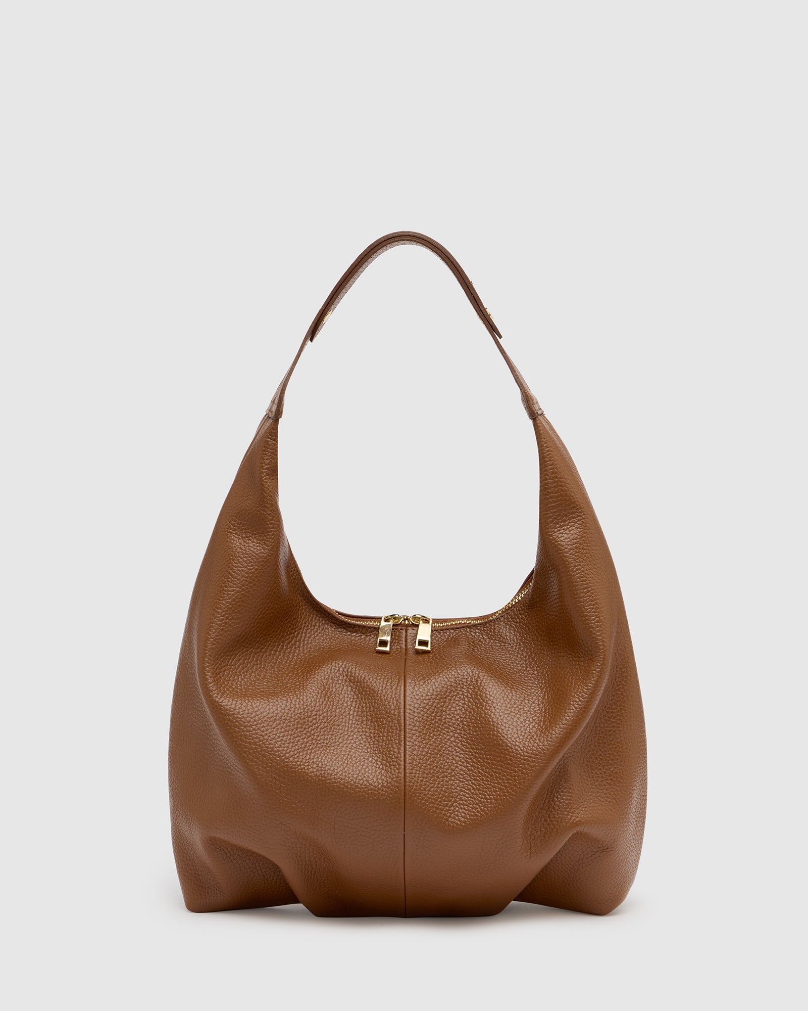Penelope Tan Leather Shoulder Bag