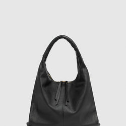Elizabeth Black Hobo Leather Bag