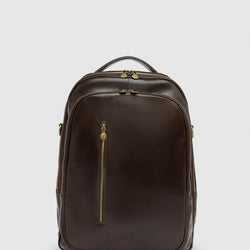 Belfast Chocolate Leather Backpack