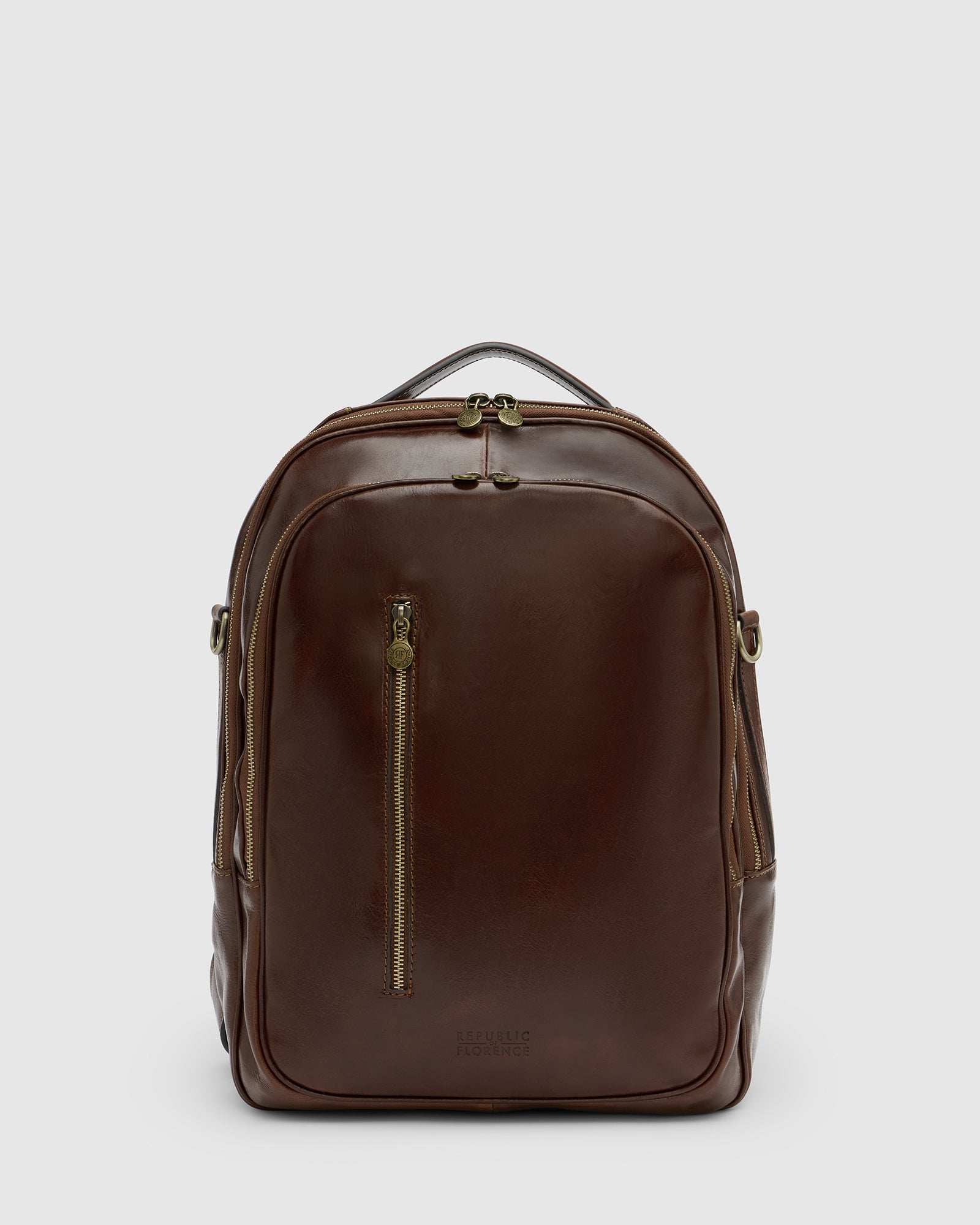 Belfast Brown Leather Backpack