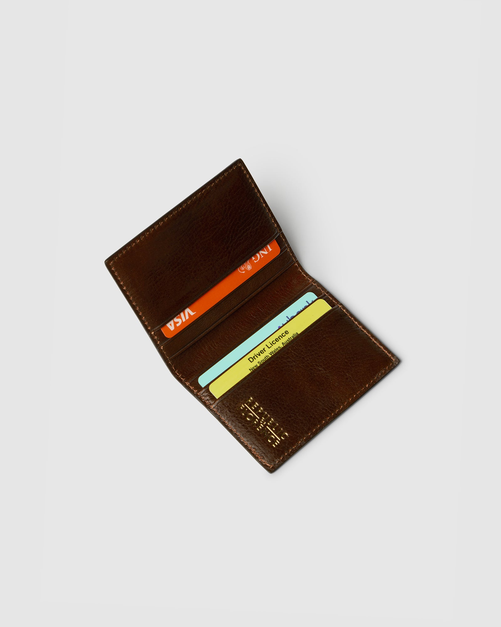 Vertical Card Holder Brown
