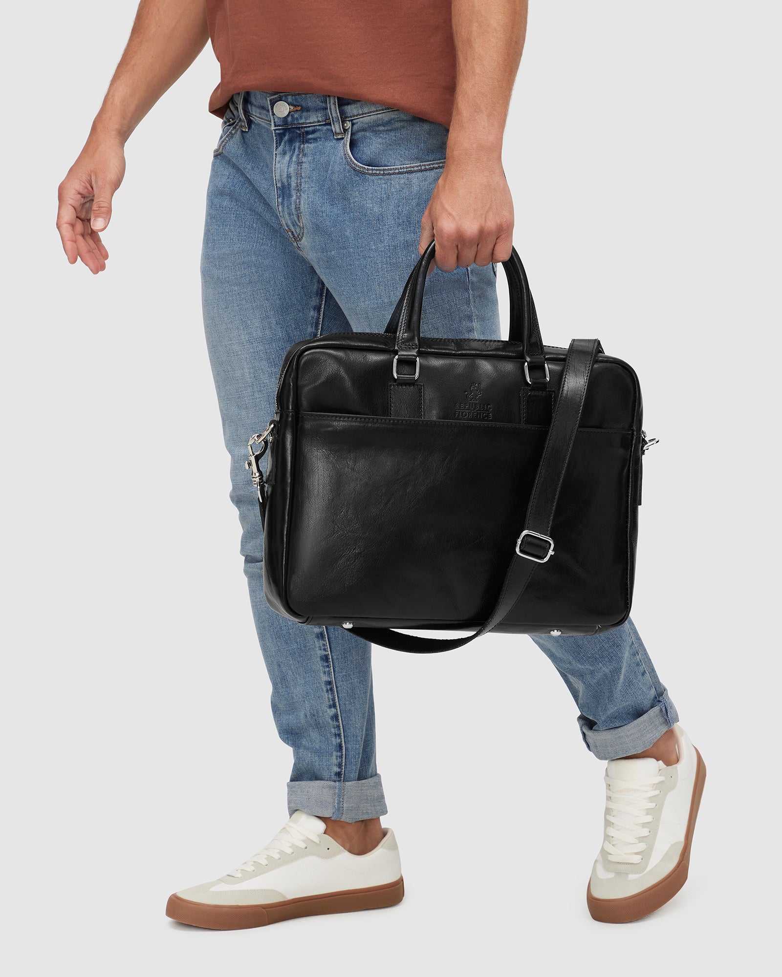 Tokyo Black - Leather Case single compartment