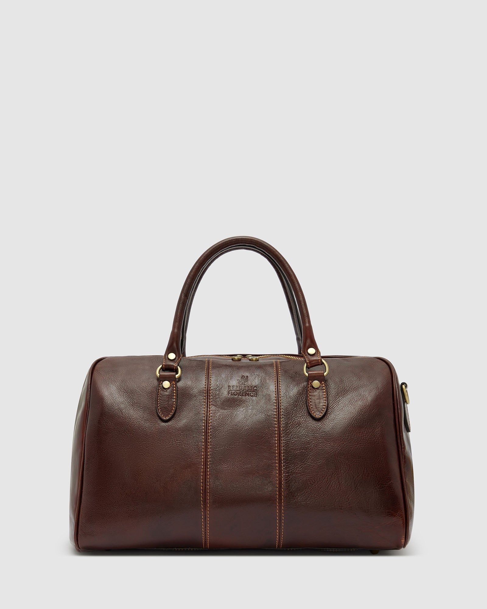 Albertis Piccolo Brown Leather Duffle Bag