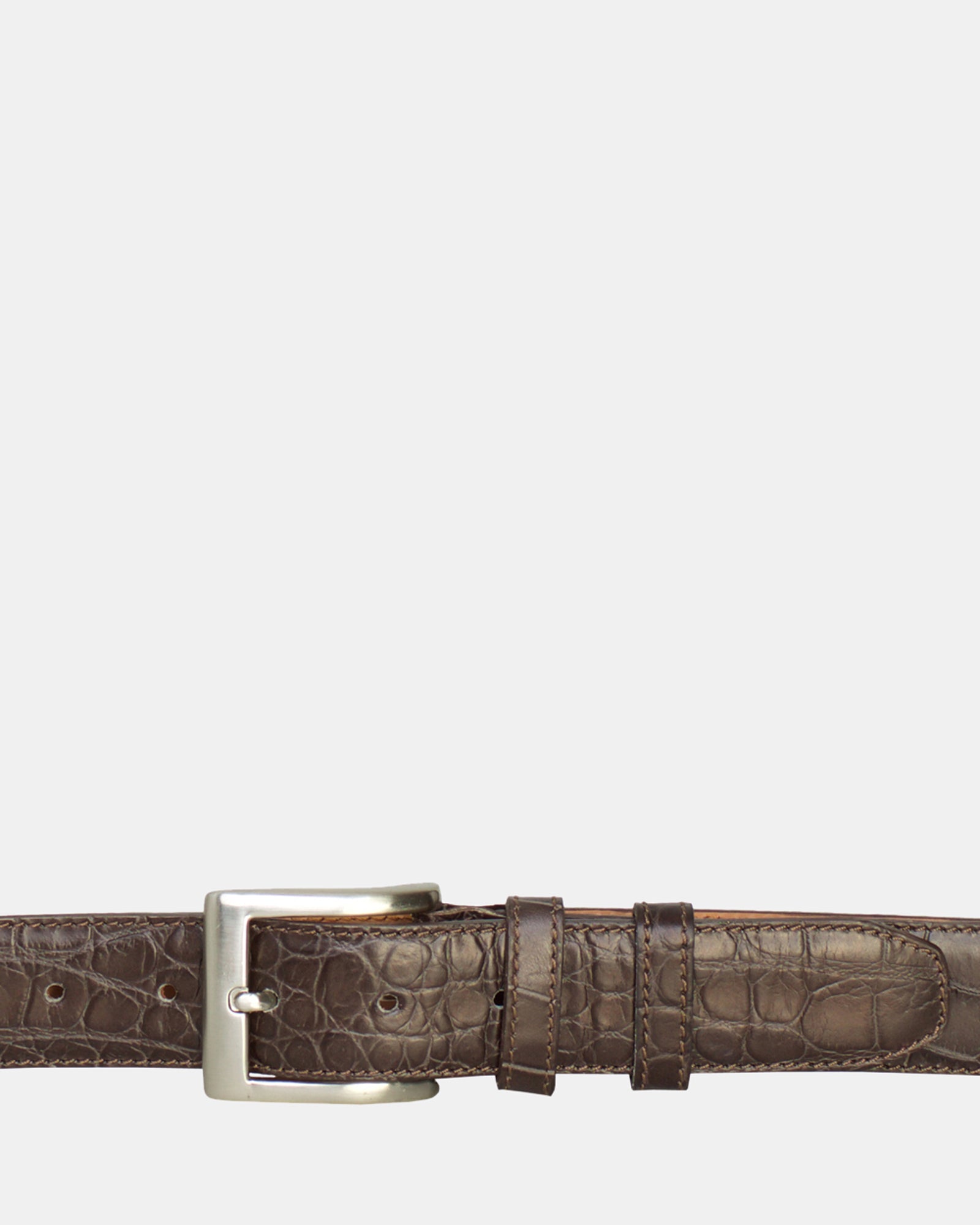 Tiscali Gun Metal - Leather Belt