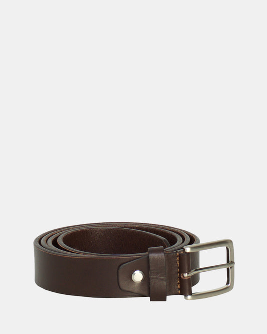 Bari Chocolate Leather Belt