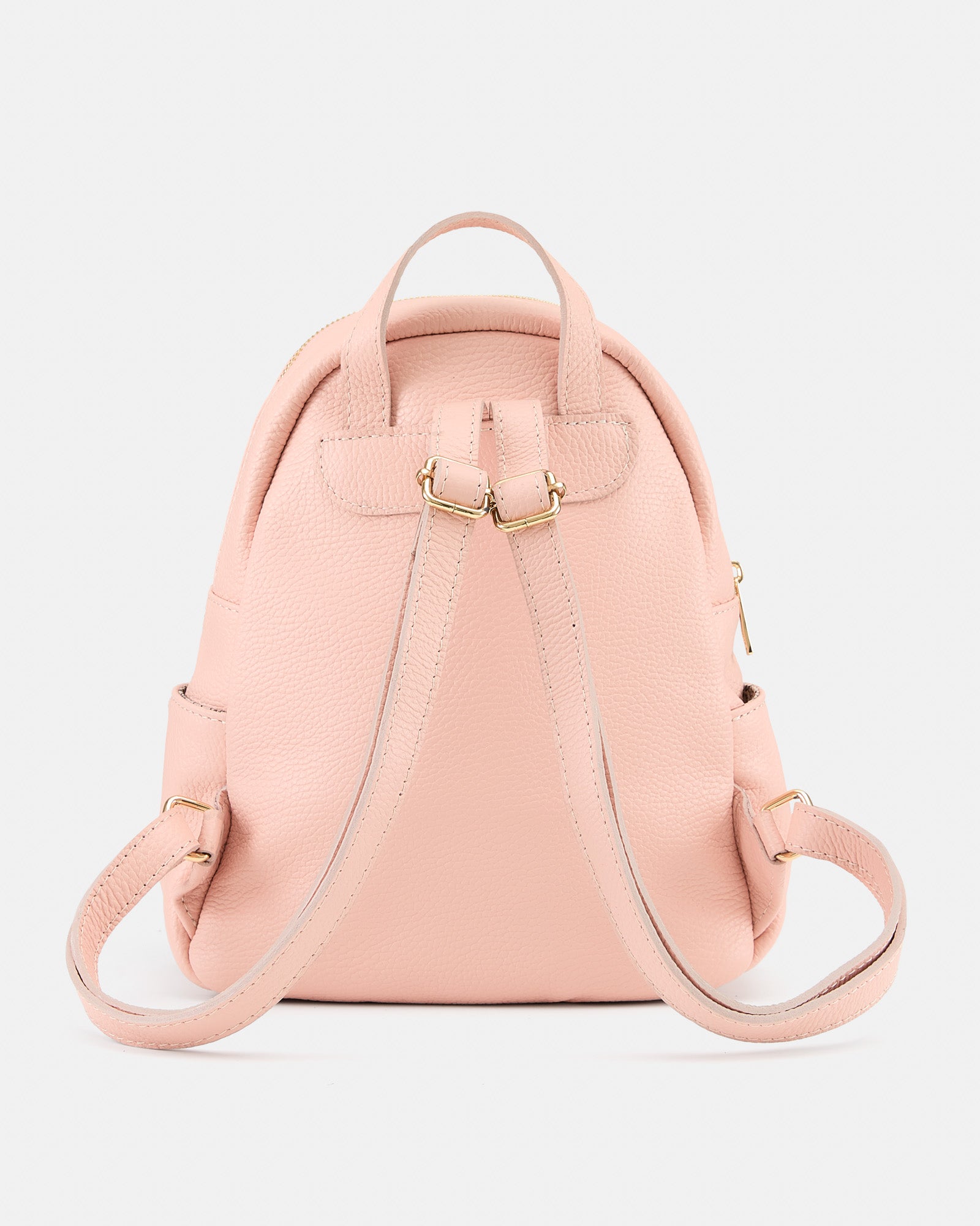 Pink best sale leather backpack