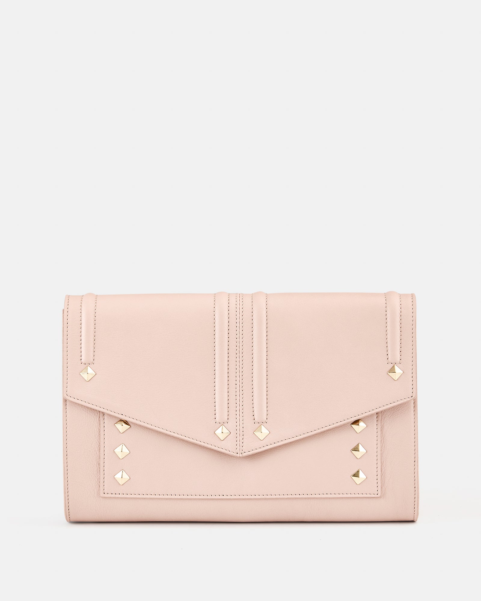 Olivia Blush - Leather Clutch