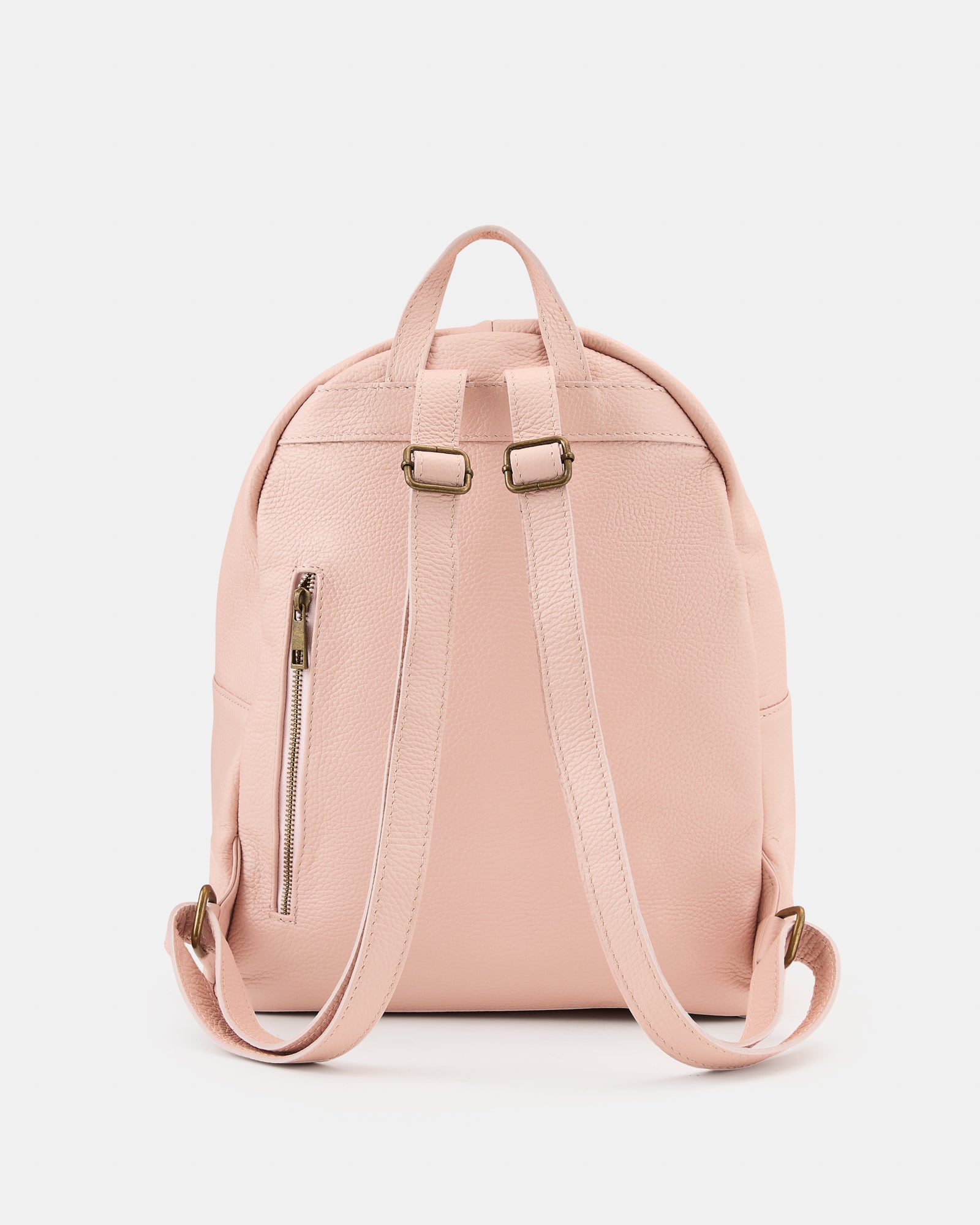 Mini pink sales leather backpack