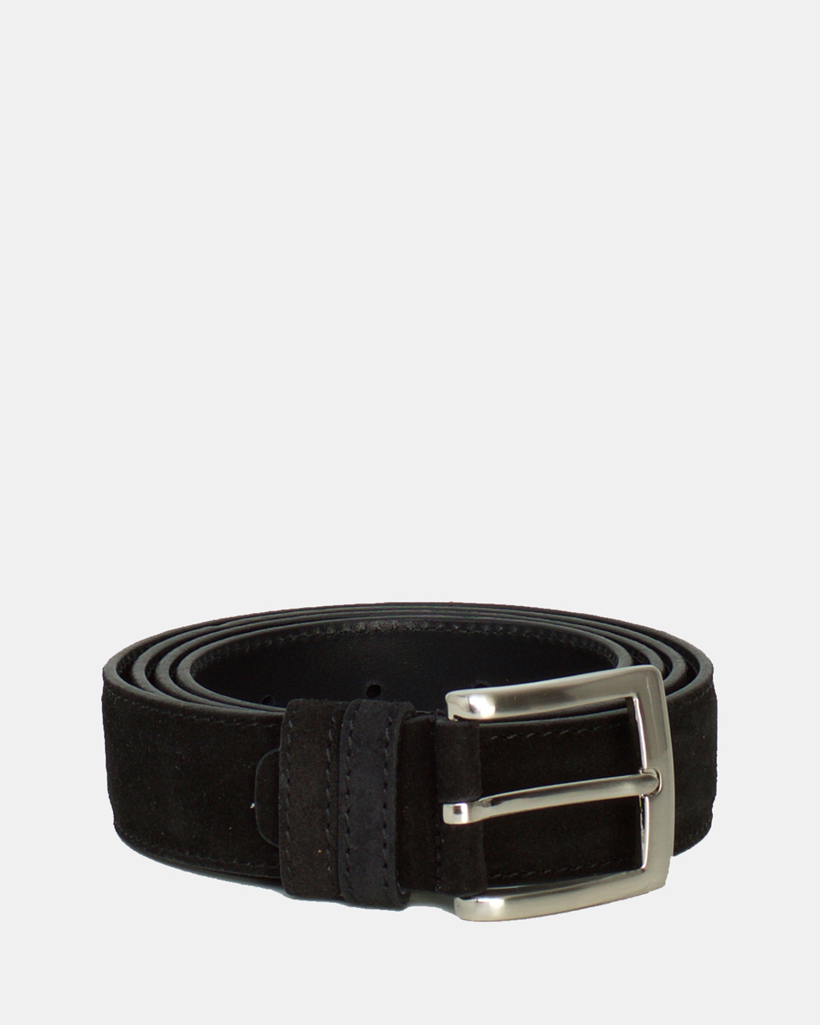 Genova Black Leather Belt