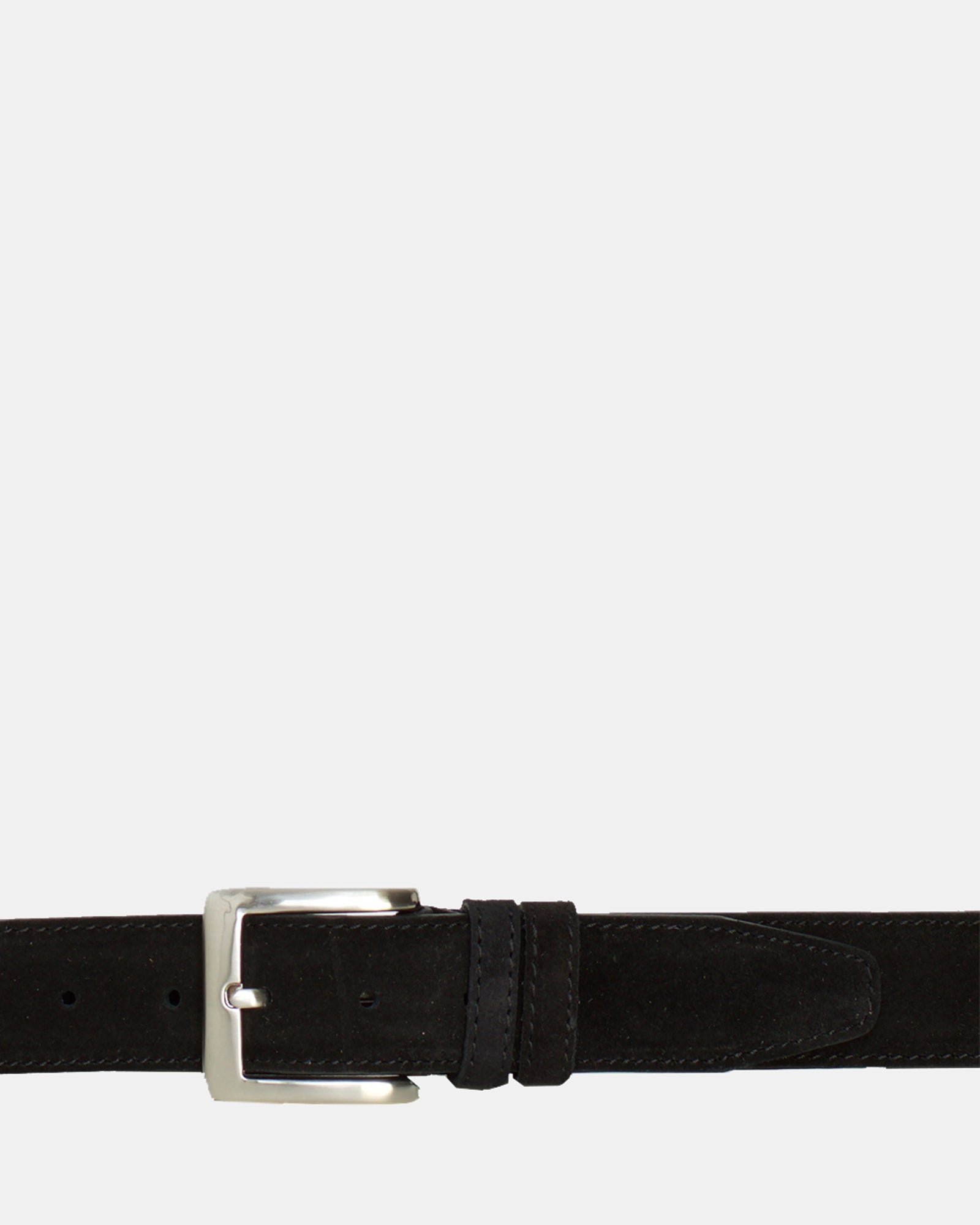 Genova Black Leather Belt