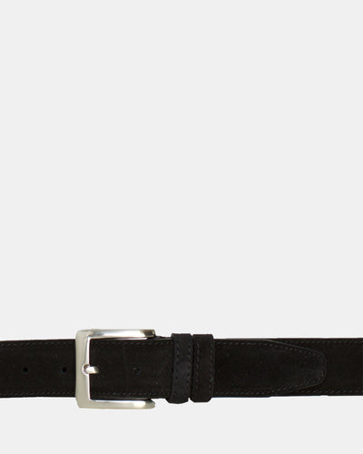 Genova Black Leather Belt