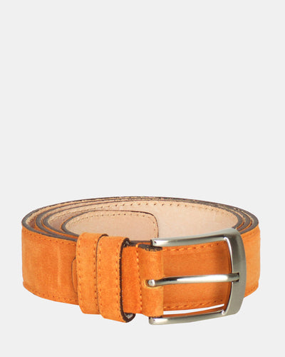 Genova Orange Leather Belt